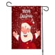 thumbnail image 2 of Bandera navideña de jardín de doble cara con diseño de Papá Noel, decoración festiva de 17x12 pulgadas. Riendo Santa_1, 2 of 7