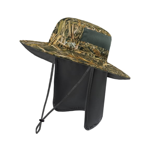 Bassdash UPF 50 Sun Fishing Hat Water Resistant with Detachable Neck Flap