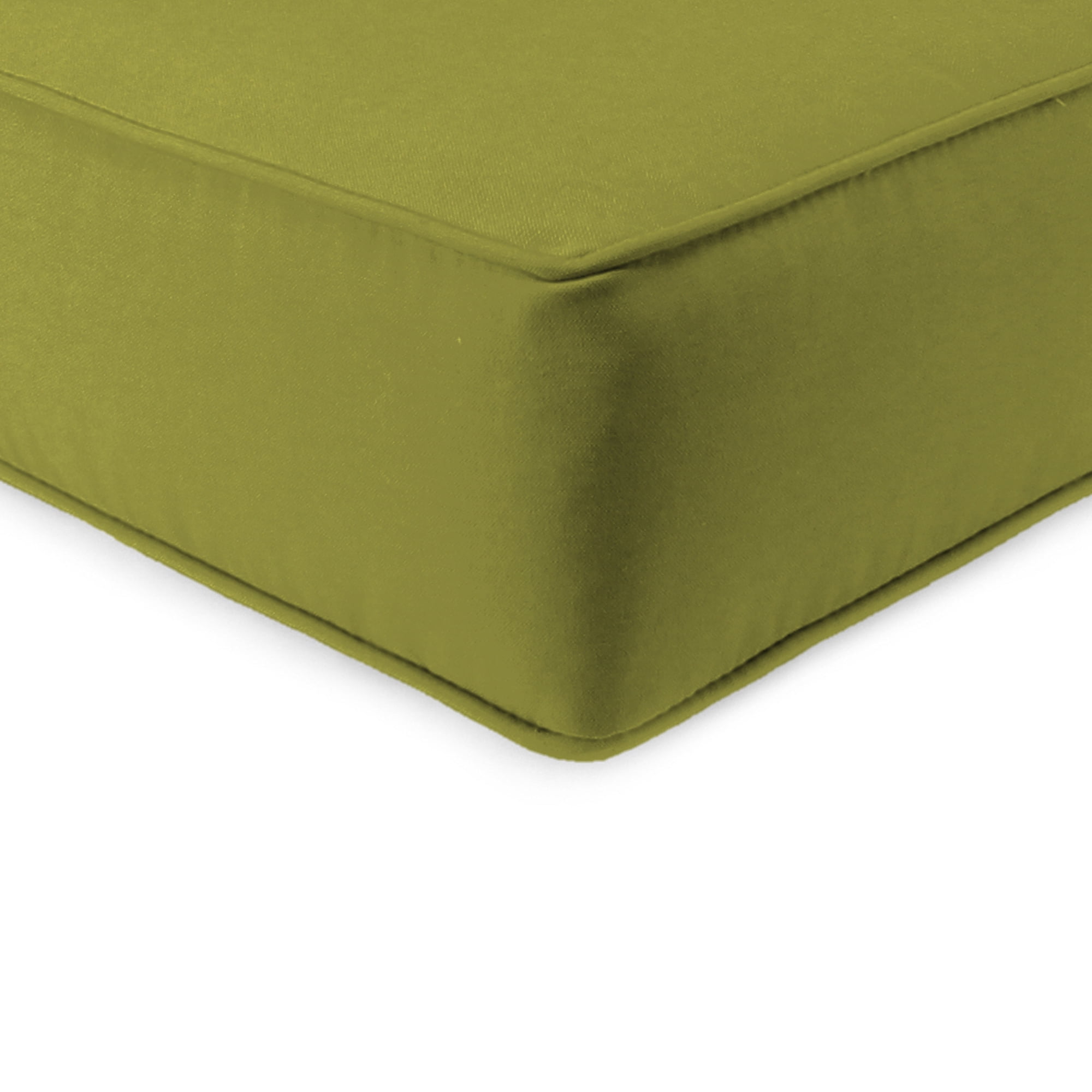 Jordan Manufacturing 46.5" x 24" Veranda Kiwi Green Solid Rectangular Outdoor Deep Seat Chair Cushion Set with Welt
