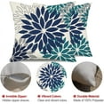thumbnail image 6 of Navy Blue Flower Pillow Covers 18x18 Inch Set of 2 Outdoor Throw Pillows Outdoor Waterproof Decor for Living Room Sofa Patio Funiture Garden Floral Polyester Pillow Covers 002X, 6 of 6