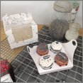thumbnail image 5 of 10 cajas para cupcakes, 4 agujeros, caja portátil para cupcakes con ventana, inserción y Kuyhfg Bienvenido a Kuyhfg, 5 of 5