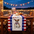 thumbnail image 5 of Nkmbld Independence Day Table Runner, Vintage Red White and Blue Table Cloth for Memorial Day Patriotic Party Kitchen Table Decoration, 5 of 8