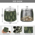 thumbnail image 2 of Yayeee Ashtray with Lid for Cigarette Smokeless Stainless Steel Home Ash Holder, Hand Drawn Christmas Trees, 2 of 7