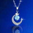 thumbnail image 4 of Collier Pendentif Lune Céleste Élégant pour Femmes Bijou de Mode Pièce Déclaration, 4 of 6