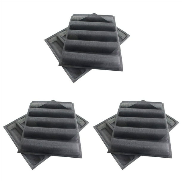 6 Piezas de Silicona Perforada para Hornear Formas Sándwich Molde Francés Pan Pan Comida Mat 5 Revestimientos Antiadherentes para Hornear Pan