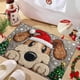 thumbnail image 3 of Felpudo decorativo con adornos navideños y animales navideños. Felpudo para entrada, antideslizante, absorbente, de secado rápido, de cachemira sintética., 3 of 5