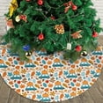 Christmas Tree Skirt, Falling Pumpkins On Car Soft Funny Christmas Tree Decorations Indoor