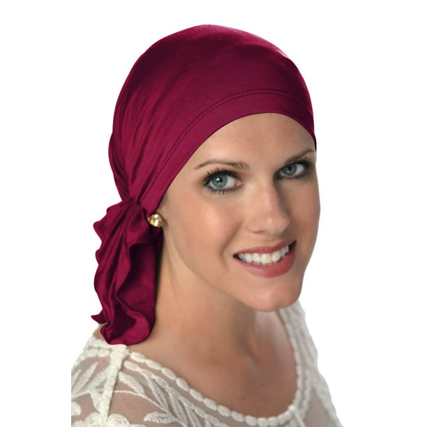 Slip-On™ Scarf- Caps for Women with Chemo Cancer Hair Loss 