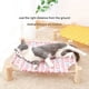thumbnail image 3 of Cama Tipo Hamaca para Gatos y Perros, Hamaca de Madera para Gatos, Cama de Refrigeración Elevada, Cama para Mascotas Portátil Desmontable para Interiores y Exteriores, Adecuada e, 3 of 7