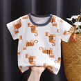 thumbnail image 2 of Odeerbi 1-6Y Toddler Boys Girls Cute Print Cotton T-shirt Children's Short-sleeved T-shirt Summer Top Baby Clothes Yellow, 2 of 5