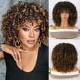 Human Hair Wig Afro Curly Brown Shawl Wig African Long And Short Hair human-hair-wig-afro-curly-brown-shawl-wig-african-long-and-short-hair