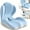 Gray-blue, variant on Ergonomic Memory Foam Seat Cushion, Seat Cushion with Integrated Lumbar Back Support, Anti Slip Memory Foam with L-Shaped Integrated Design for Long Car Drives and Office