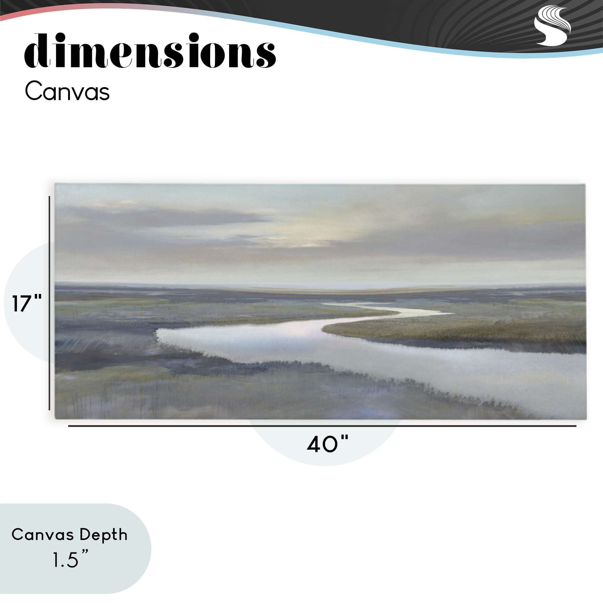 Stupell Industries Foggy Riverbend Atmosphere Canvas Wall Art, design by Christy McKee