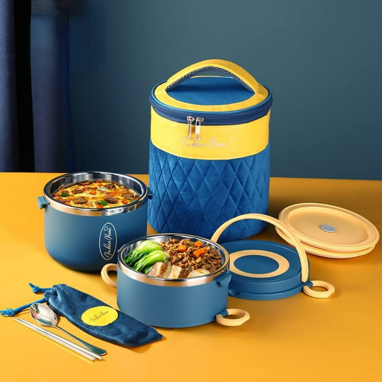Pinnacle Thermoware 24 Oz Thermal Lunch Box Insulated Food Container, Blue  