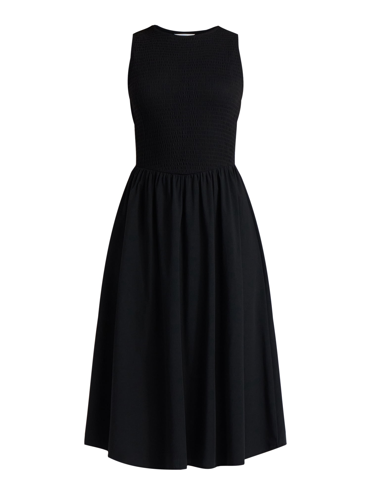 Time And Tru Women's Smocked Woven Midi Dress, Sizes XS-3XL