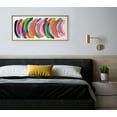 thumbnail image 6 of Kate and Laurel Sylvie Bright Abstract Framed Canvas Wall Art by Jessi Raulet of Ettavee, 18x40 Gold, Modern Colorful Brushstrokes Art for Wall, 6 of 7