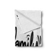 thumbnail image 2 of Family Soft Flannel Fleece Throw Blanket, I Heart Family Writing Pictogram Style Artwork with Dots Happiness, Cozy Plush for Indoor and Outdoor Use, 70" x 90", Black Red White, by Ambesonne, 2 of 6