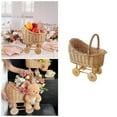 thumbnail image 2 of Clearance! Home Decor Beatifufu Stroller Shaped Rattan Flower With Handle Woven Decorative For Flower Girl,Rack, 2 of 9