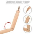 thumbnail image 3 of TABLZONE Solid Wood Mannequin Arm with Realistic Design and Flexible Joints Light Brown for Display, 3 of 7