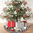 thumbnail image 4 of 48 Inch Christmas Tree Skirt with Snowflake Pattern Soft Xmas Holiday Reindeer Design for Gift Display & Festive Home Decor, 4 of 8