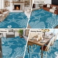 thumbnail image 5 of Area Rug for Living Room, Blue Coastal Non-Slip Indoor Large Carpet for Bedroom/Dining Room, Starfish Coral Summer Beach Ocean Washable Low-Profile Rectangle Floor Runner Rugs - 5 x 7 Ft, 5 of 8