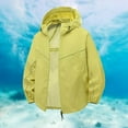 thumbnail image 2 of MIXUE Mens Coats And Jackets Autumn Winter Solid Color Hooded Long Sleeve Zip Up Loose Fit Casual Lightweight Comfortable Breathable Windbreaker Coat Sportswear,Yellow,M, 2 of 3