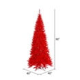 thumbnail image 2 of Vickerman 7.5' Red Fir Slim Artificial Christmas Tree, Unlit, 2 of 4