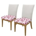 thumbnail image 2 of Honeii Lilies Flowers Print Square Cushion Cover with Elastic Band & Ties,Sofa Cushion Covers,Furniture Protector for Living Room,Washable Sofa Seat Slipcover-Two Pieces, 2 of 7