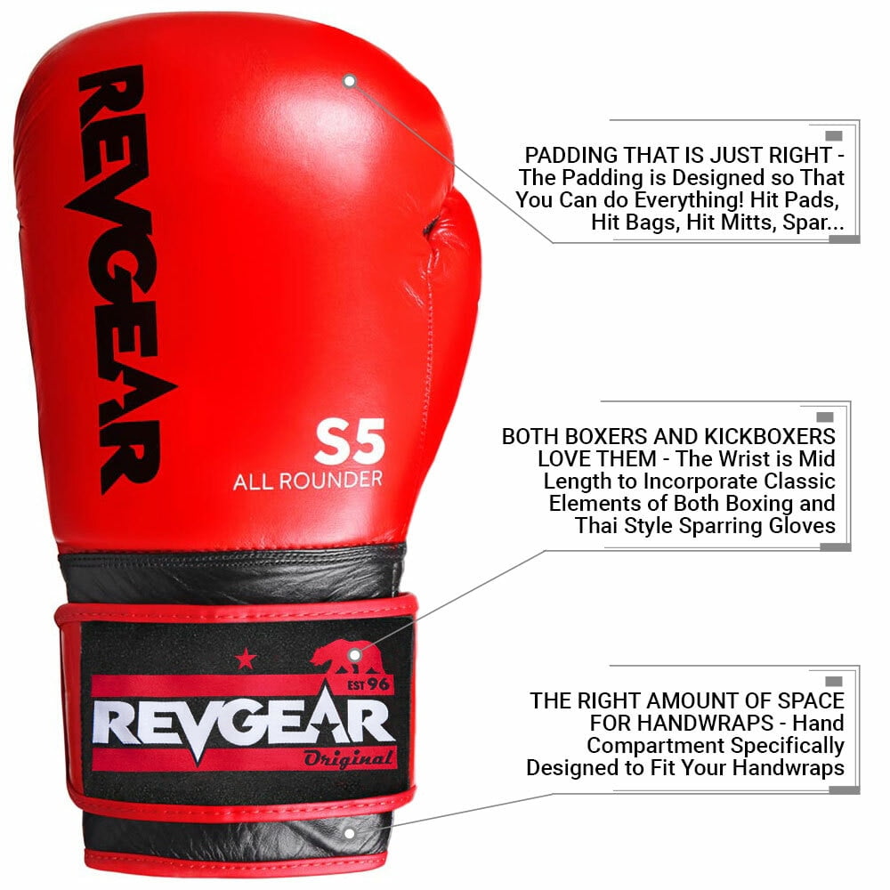 S5 All Rounder Boxing Glove - Red/Black