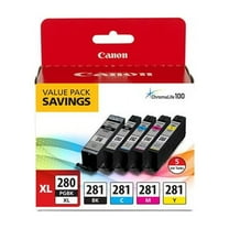 2021C007 CLI-281 PGI-280 XL ChromaLife100 Ink Black XL/Black/Cyan/Magenta/Yellow, 5/Pack