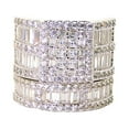 thumbnail image 5 of Camilla Wedding Ring Set Women CZ Sterling Silver Engagement Matching Band Ginger Lyne Collection, 5 of 7