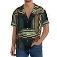 thumbnail image 3 of KLL 3d Abstract Chess Boar Print Men's Shirt Short Sleeve Button Down Summer Cuba Beach Shirts- Small, 3 of 7