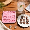 thumbnail image 4 of Silicone Candy Mold Pink 12 Cavity Summer Beach Shapes For Chocolate Cake Baking Resin Crafts 1 Pack, 4 of 6