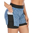 thumbnail image 2 of Women's Yoga Shorts Quick Dry Workout Running Shorts Loose Athletic Gym Shorts Double-Layer Short, 2 of 7