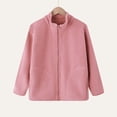 thumbnail image 2 of fatyb Fleece Jacket for Kids Long Sleeve with Pockets Boys Girls Full Zip Coat Lightweight Outerwear, 2 of 5