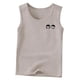 thumbnail image 3 of Camiseta de tirantes de cuello redondo con estampado de verano de hilo de color liso, informal, holgada, para exteriores, de poliéster para niña, 3 of 5