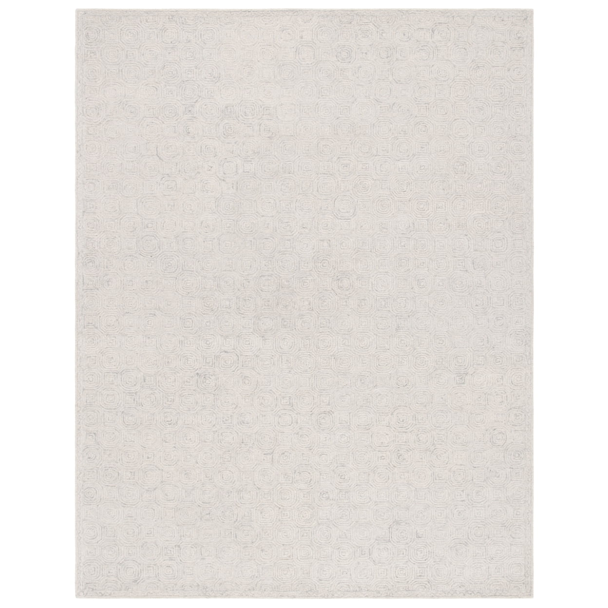 SAFAVIEH Micro-Loop Constantine Geometric Area Rug, Silver/Grey, 6' x 9'