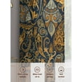 thumbnail image 6 of Boho Floral Sheer Curtains 72 Inch Length 2 Panels Set, Vintage Botanical Paisley Flower Voile Window Treatment Rod Pocket Curtains Sheers Drapes for Bedroom/Living Room/Kitchen 52"x72"x2, 6 of 7