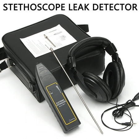 Leak Detector Water Pipe Electronic Stethoscope Earphone Detection Equipment Kit 9V (Best Water Leak Detection Equipment)
