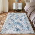 thumbnail image 3 of BERTHMEER 3'x5' Area Rugs Entryway Rugs indoor Vintage Oriental Distressed Rugs for Living Room Bedroom Office Washable Throw Rugs non-slip, Blue, 3 of 9