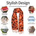thumbnail image 6 of Shawl Wraps for Women - halloween pumpkins spider web Oversized Fall Winter Fashion Blanket Scarf for Women, 6 of 6