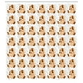 thumbnail image 3 of Ambesonne Dog Lover Shower Curtain, Animal Character Pet Fun, 69"Wx84"L, Beige and Brown, 3 of 3