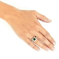 thumbnail image 3 of ELYA Jewelry Women's Cushion-Cut Green Cubic Zirconia Sterling Silver Ring, 3 of 4