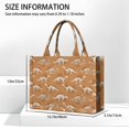 thumbnail image 3 of Large Capacity Tote Bag,Brown Cartoon Dinosaurs Skeletons Pattern Handbag Fashion Luxury Tote Bag,15.7"x13"x 5.1" Inches,Laptop Compatible, 3 of 6