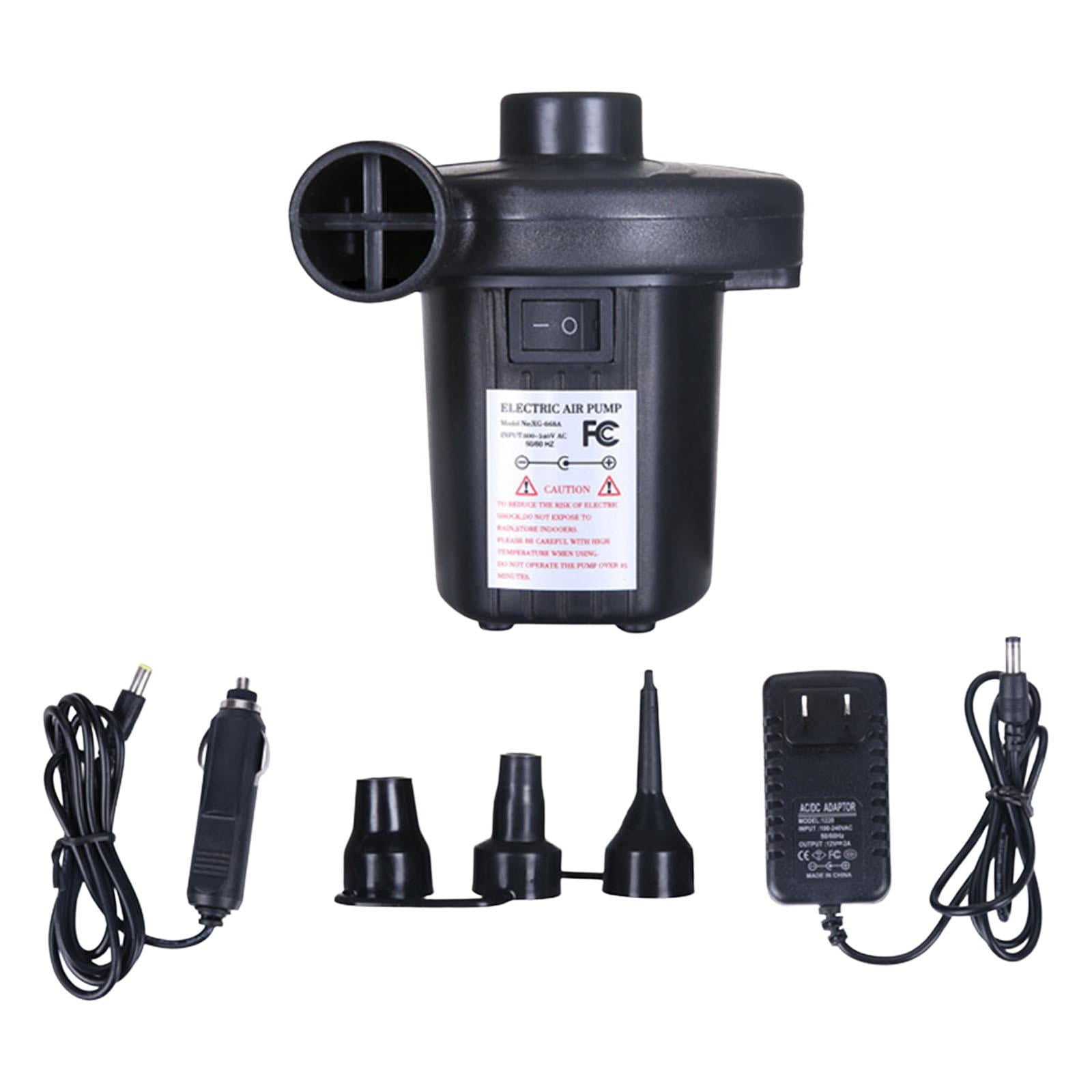 Portable Electric Air Pump Air Mattress Pump with Nozzles Fast Inflator