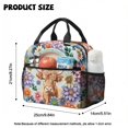 thumbnail image 4 of Kuiaobaty Boho Mandala Print Backpack and Lunch Box Set for Teens Highland Cow Print Backpack Pencil Case with Zipper Insulated Portable Lunch Bag and Water Bottle Sleeve for School, 4 of 6