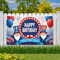 thumbnail image 5 of Patriotic Design Happy Birthday Banner Red Blue White Balloon Decoration Fourth of July Independence Day Celebration for Birthday Party Event Decoration Holiday, 5 of 8