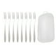 thumbnail image 2 of Juego de tenedores mini para frutas de acero inoxidable | Mango de madera | Pinchos para postres, aperitivos y quesos | Vajilla reutilizable para fiestas | Paquete de 10 piezas con caja de, 2 of 7