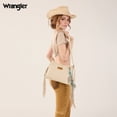 thumbnail image 6 of Wrangler Women Shoulder Crossbody Bag, Medium Western Fringe Hobo Purse, Tan, 6 of 6