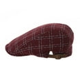 thumbnail image 2 of WITHMOONS Classic Plaid Checks Newsboy Hat Flat Cap LD3758 (Red), 2 of 4